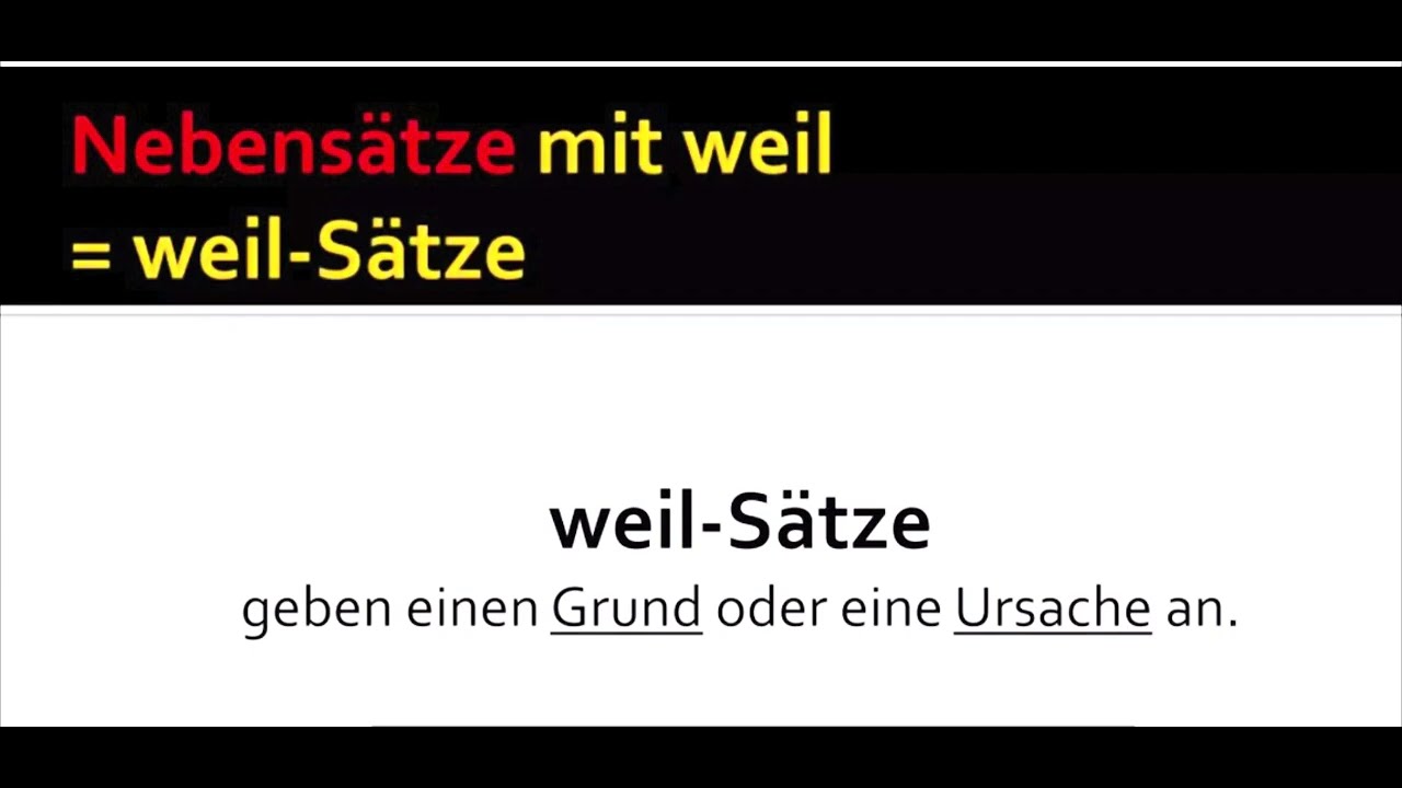 German A2 grammatik :Nebensätze mit weil #germana1 #germanlanguage#germantutor #germantutorial#weil 