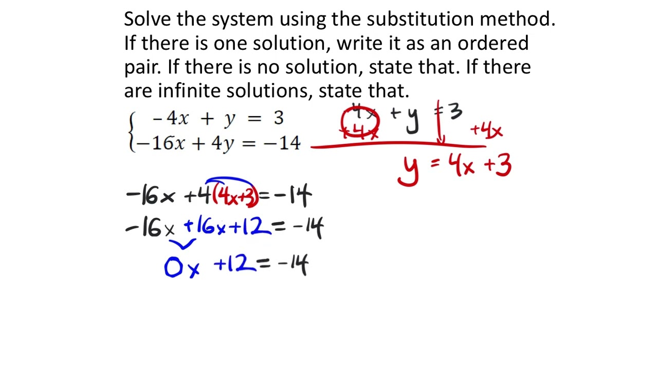 Решите систему уравнений методом подстановки.