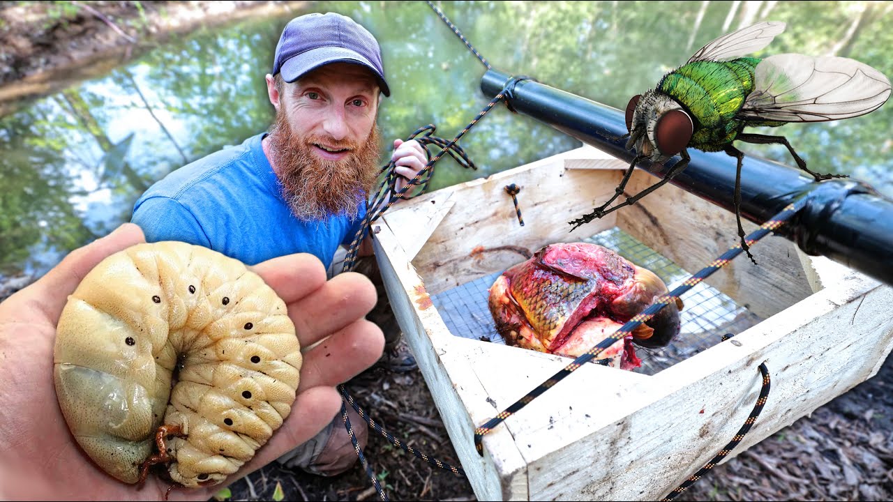 Building the ULTIMATE MAGGOT FEEDER for My Back Yard Fish Pond!