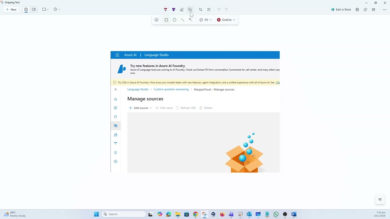 Задание 04a по PDDS DLL: Использование модели ответов на вопросы с помощью Language Studio.