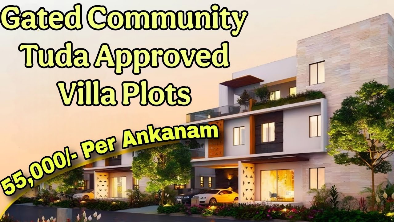 🏡🌳 TUDA Approved🌟Gated Community Villa Plots Near Tirupati🚀💰@55K/Ank Fast-Developing Area✨🏃‍♂️🏃‍♀️🔥