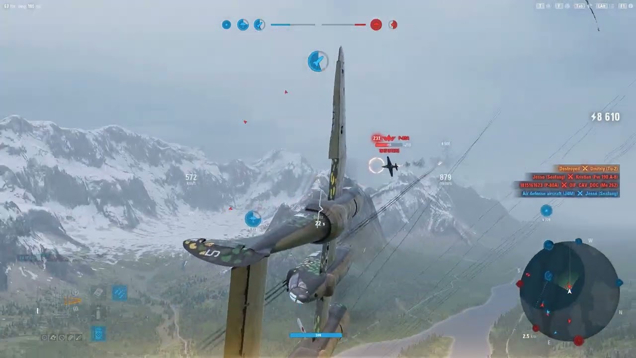 World ofWarplanes XP-58 Gameplay [NA_250208, USA - VIII]