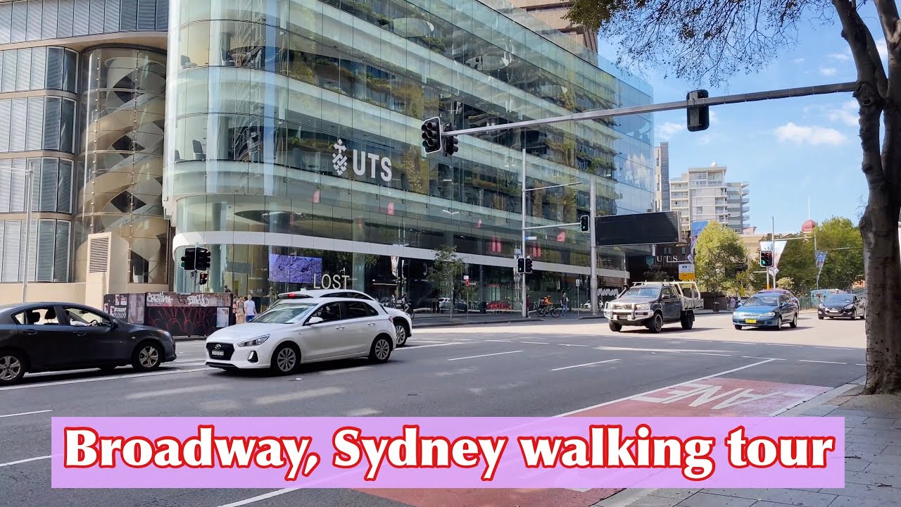 🇦🇺 Sydney walking tour along Broadway from Broadway Shopping Mall to Railway Square and back
