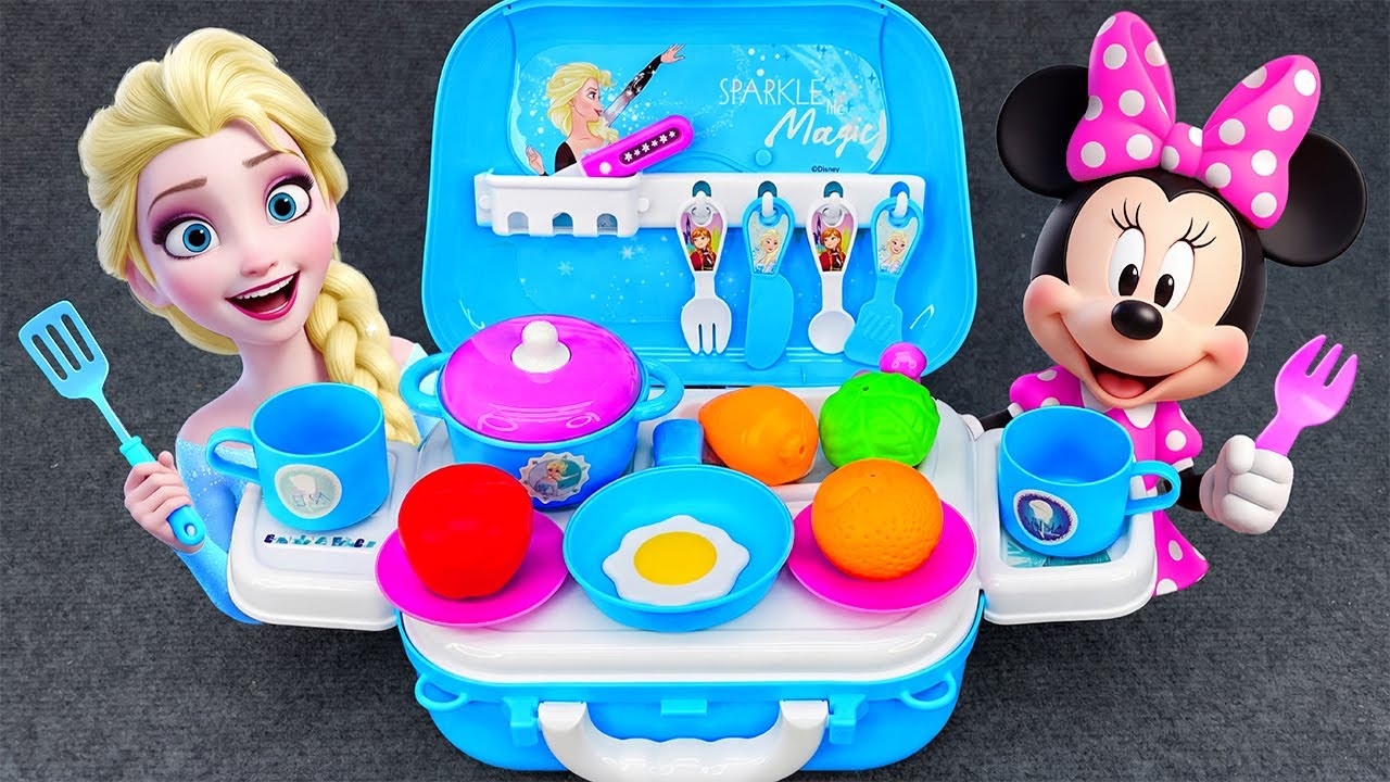 Satisfying With Unboxing MINNIE & ELSA Cooking Toy ASMR✨미키 & 엘사 요리 장난감 언박싱🎀Toys Review