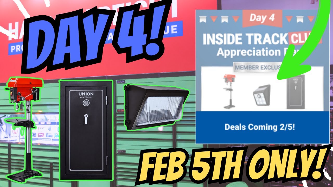 Harbor Freight ITC Day 4! Drill Press & Vice Deals + Union Safes