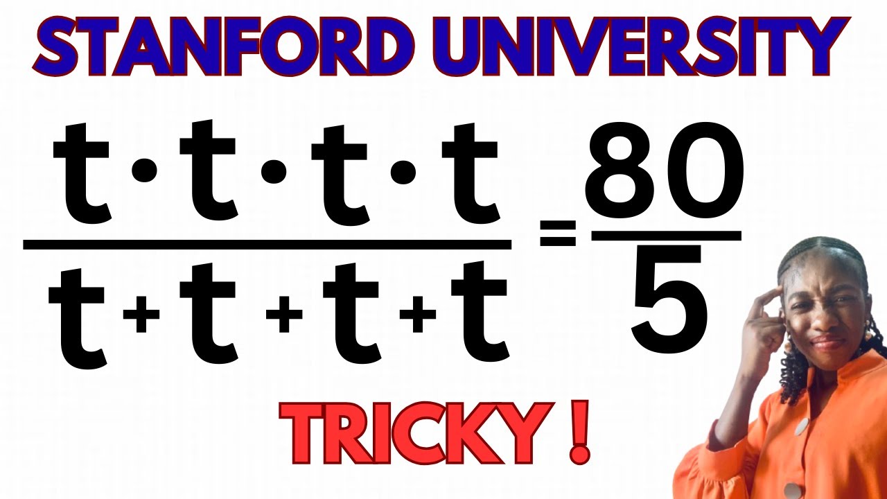 Stanford University Entrance Exam | Solve for “t” #harvardexam #algebra