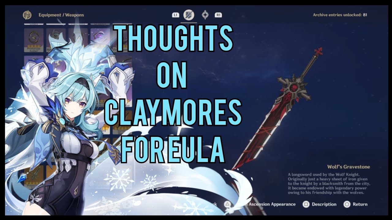 Thoughts on Claymores for Eula | Genshin Impact