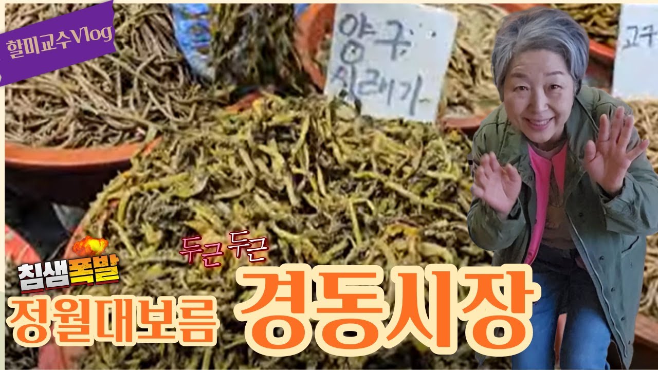 [전통시장 나들이 ] 정월대보름의 경동시장  | 보름나물 구경 | 할미교수 vlog