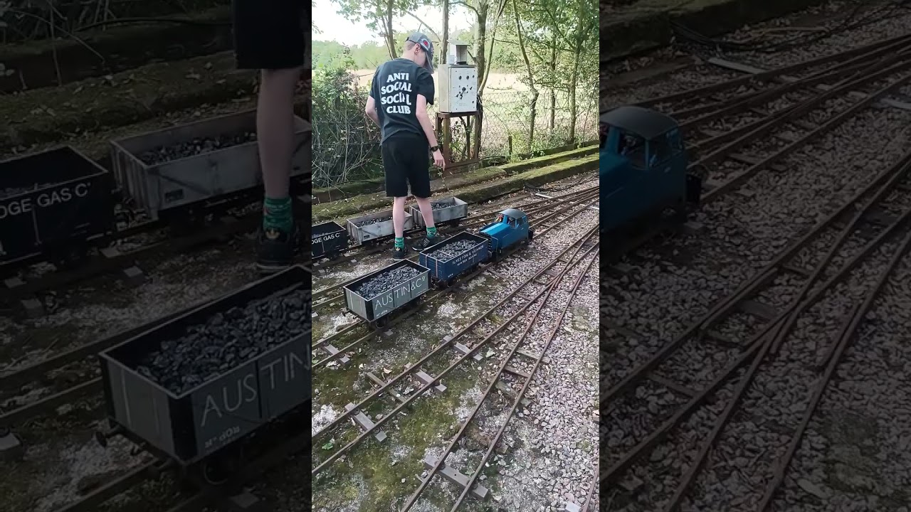 5 inch gauge Maxitrak Sentinel shunting at Brent House railway