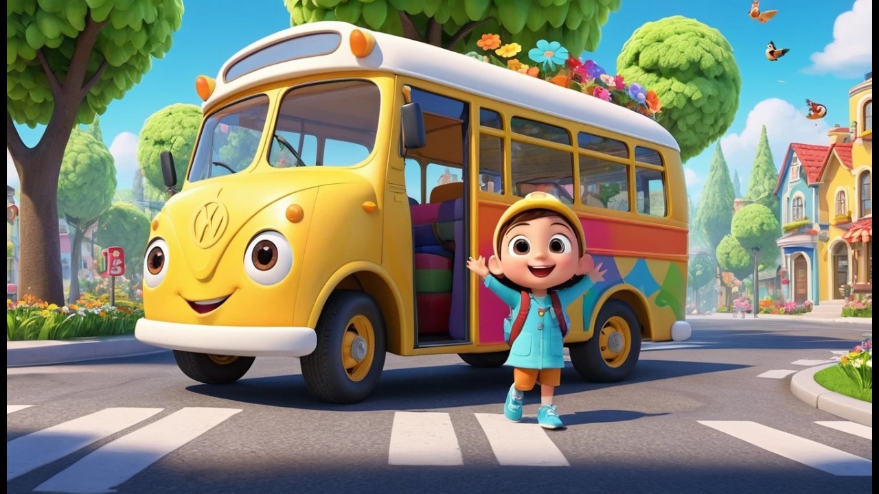Wheels on the Bus Go Round and Round | Kids Songs & Nursery Rhymes Collection