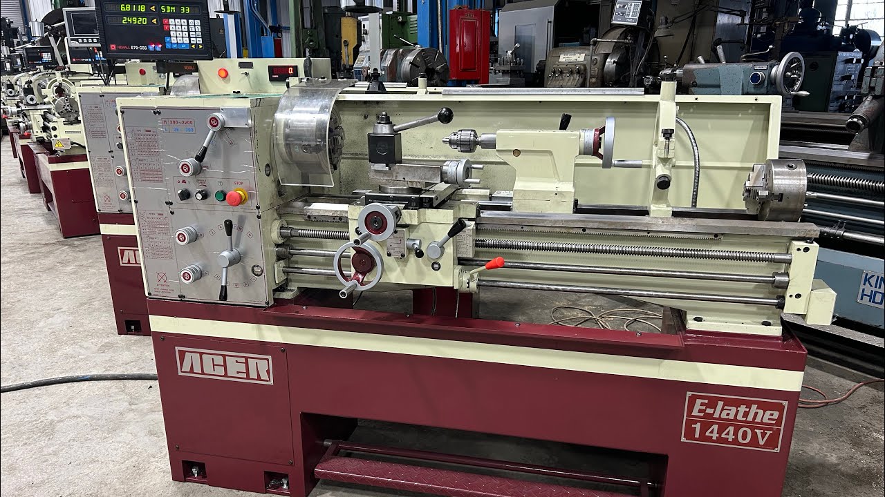 14”x40”cc ACER E-Lathe, 1440V, new 2021, Taper attachment