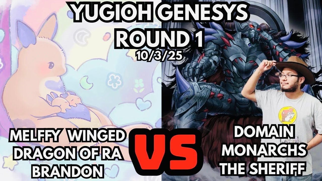 Yugioh Genesys Round 1: Melfy Winged Dragon Of Ra Vs Domain Monarchs!
