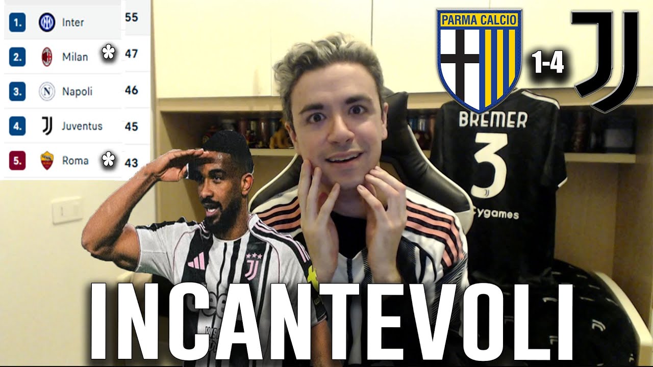 MI SONO EMOZIONATO. MI SEMBRA DI SOGNARE A OCCHI APERTI... Parma Juventus 1-4