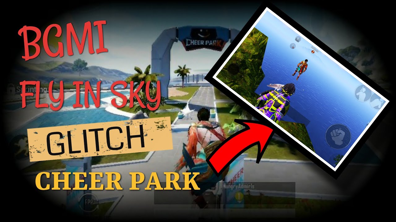 bgmi cheerpark glitch flying in sky | bgmi 1.9 cheer park best glitches and tricks | bgmi car race