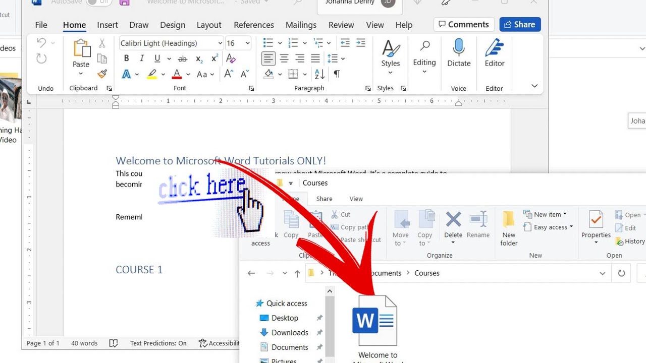 HOW TO INSERT A HYPERLINK TO A FILE IN MICROSOFT WORD FOR COURSES, TRAINING, ETC.