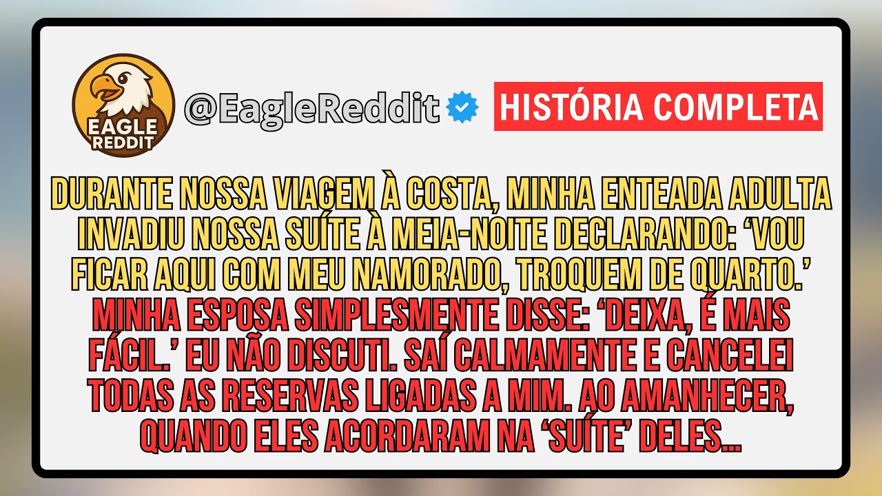 Minha enteada me expulsou do meu quarto para ficar com o namorado dela. Minha esposa tomou o lado...