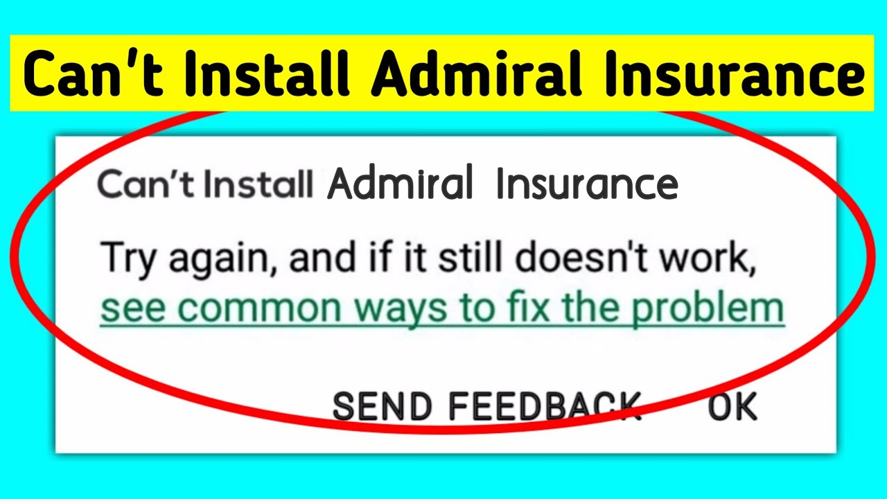 Admiral Insurance App Download Problem Solve | Can't Install Admiral On Play Store & Ios