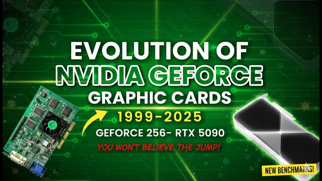 Evolution of Nvidia GeForce Graphics 1999-2025 (Geforce 256 to RTX 5090)