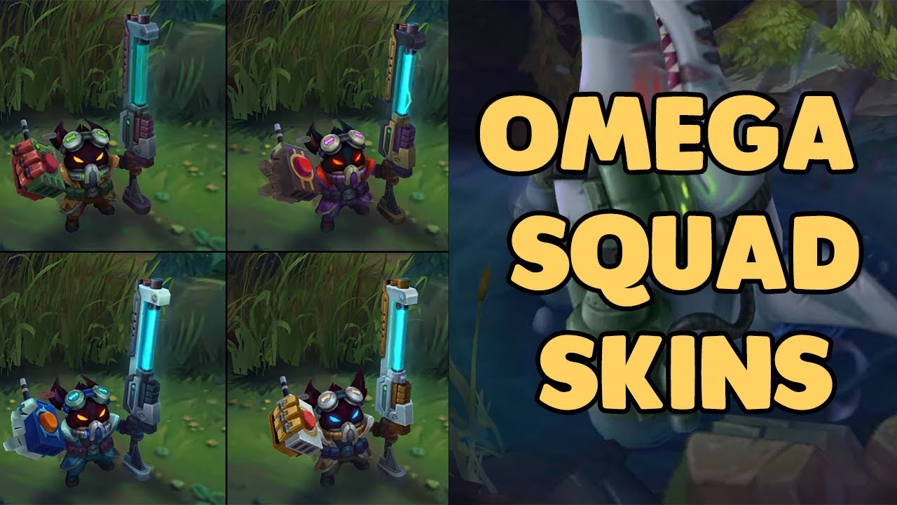Omega Squad Twitch, Fizz, Tristana & Veigar Skin Preview - League of Legends