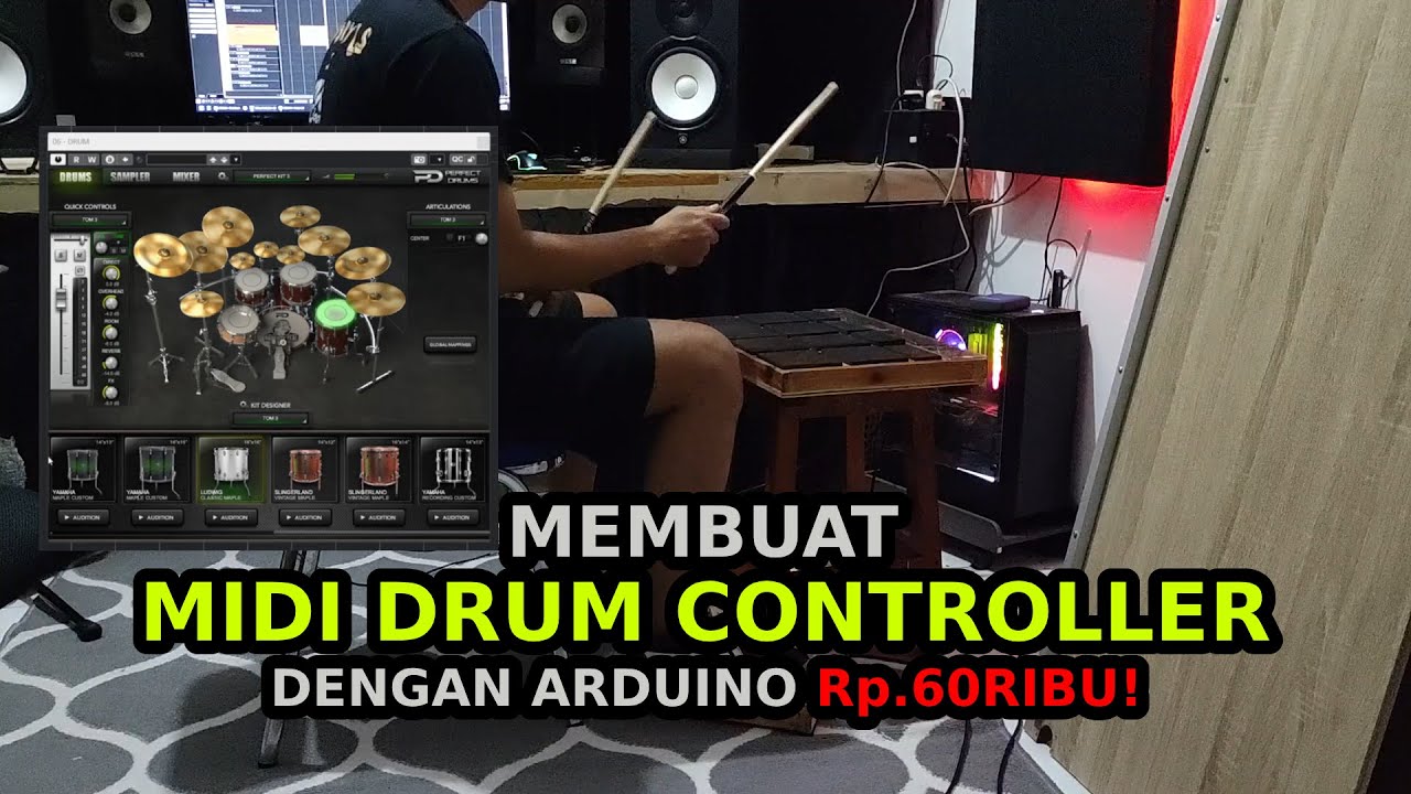 Membuat Multipad Midi Drum Controller dengan Arduino