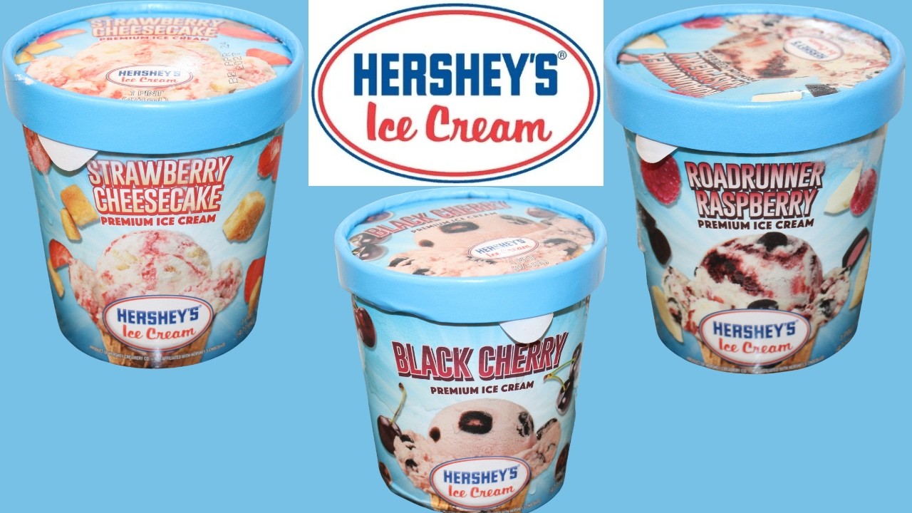Hershey’s Ice Cream: Strawberry Cheesecake, Black Cherry & Roadrunner Raspberry Review