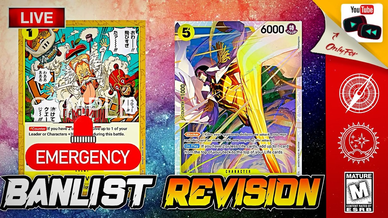 1 апреля. ЧРЕЗВЫЧАЙНОЕ ИЗМЕНЕНИЕ ЗАПРЕТНОГО СПИСКА для карточной игры One Piece Tap In...