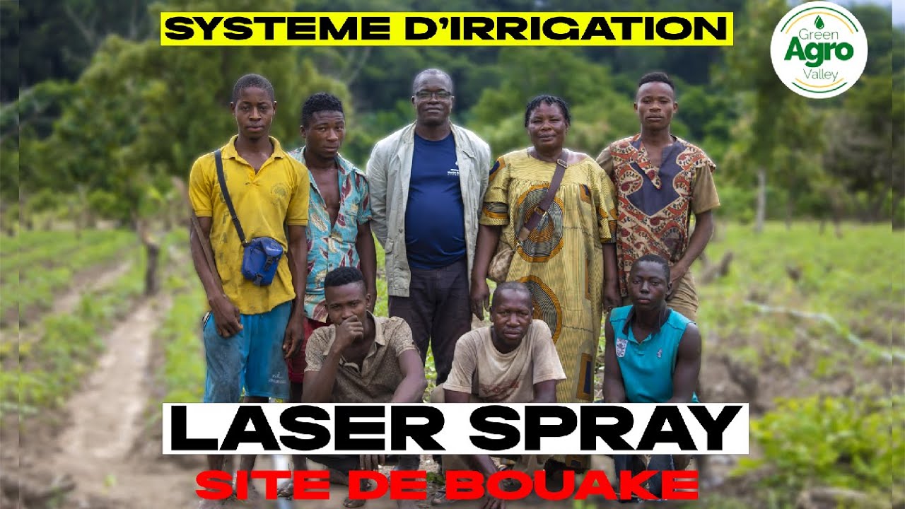 À la découverte du champ de Monsieur Kouame à Bouaké : Innovation et irrigation laser spray !