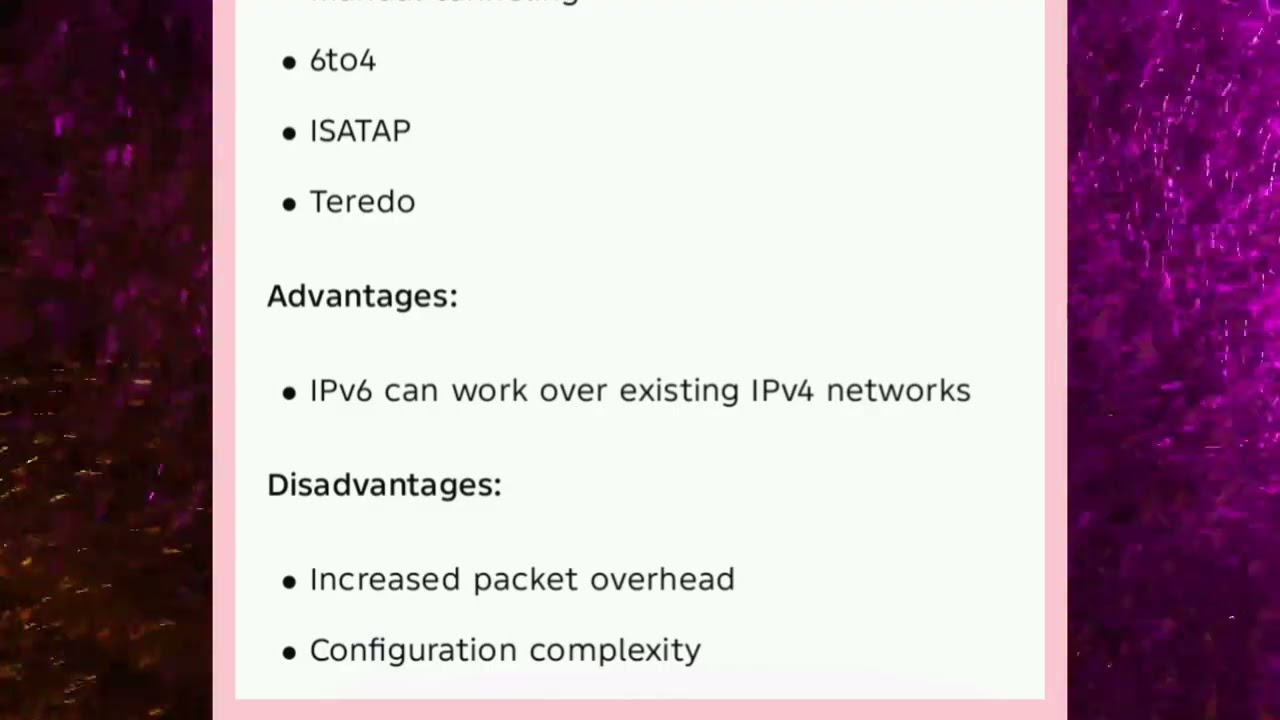 EC3401 UNIT 2  Transition ipv4 to ipv6