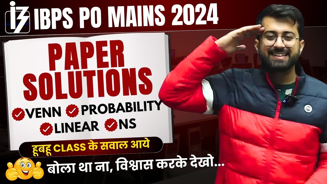 IBPS PO Mains 2024 Paper - All 35 Questions Discussed in 35 Minutes || Quant by Aashish Arora