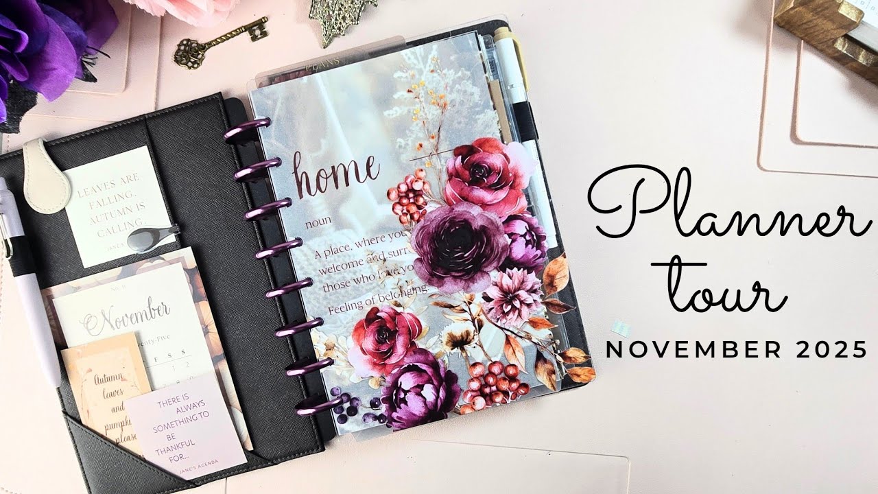 Full Planner Tour! How I set Up my Half Letter Planner (junior) for November featuring Jane's Agenda