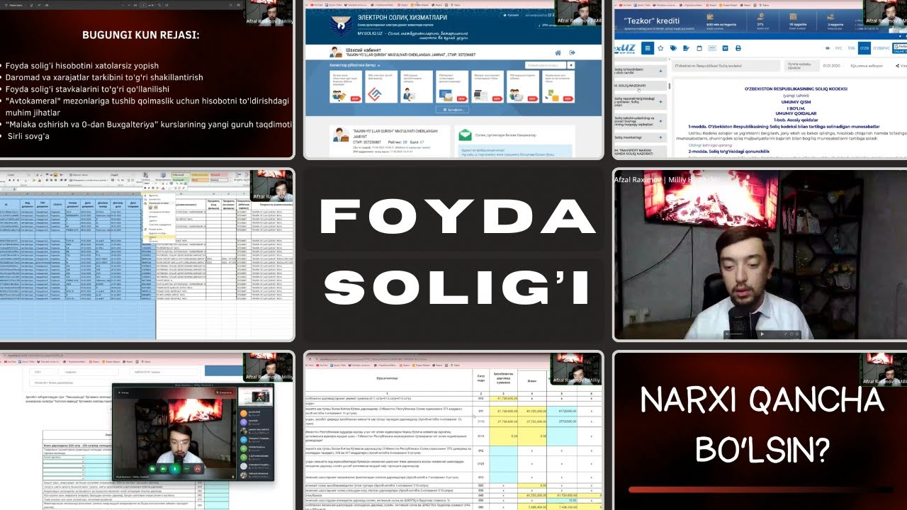 FOYDA SOLIG'I HISOBOT SHAKLINI TO'LDIRISH TO'LIQ DARS 2025 |VEBINAR 16.04.2025