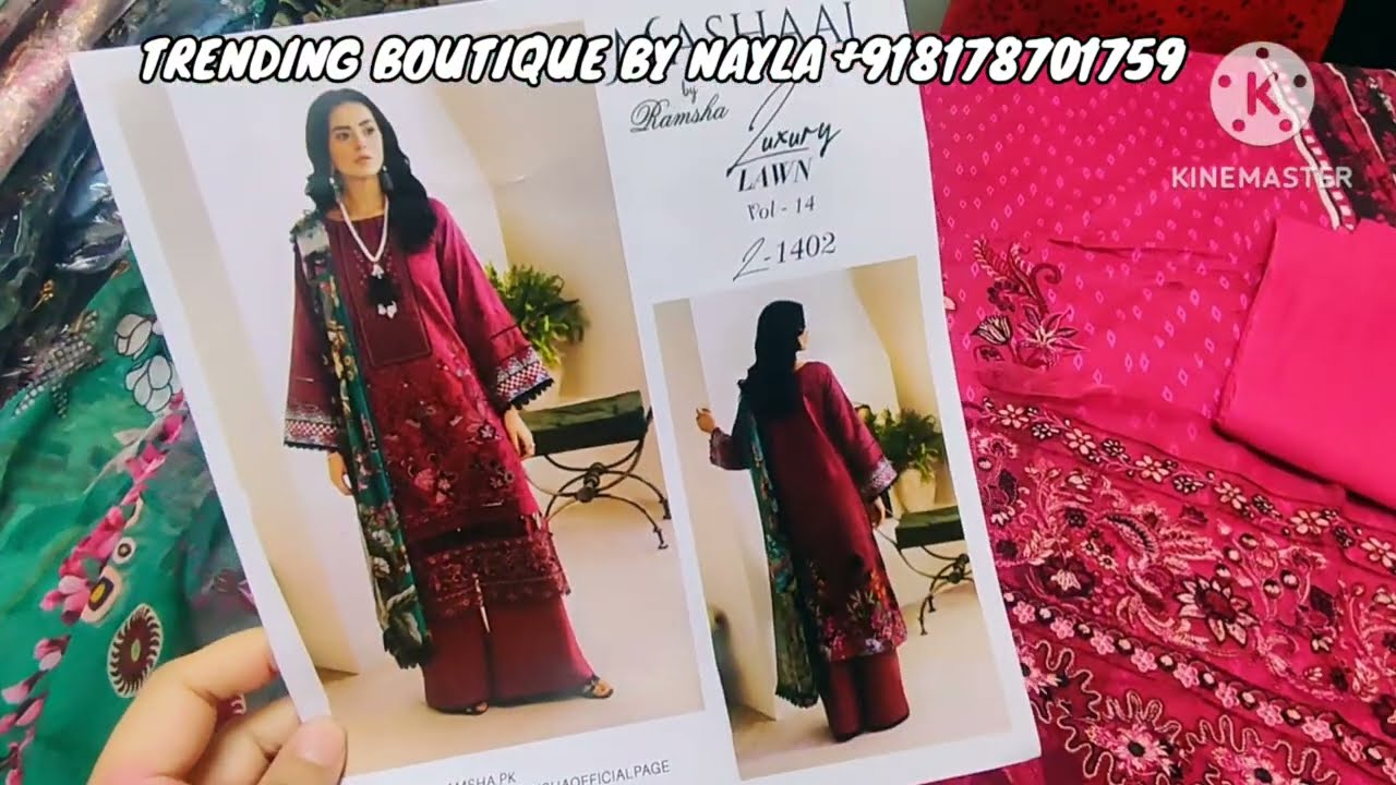 Ramsha Mashaal Luxury lawn Emb Collection!! Best Rates!! Contact-8178701759 
