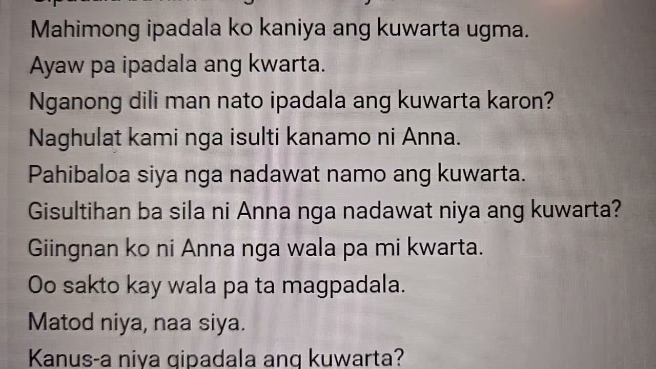 Learn Bisaya Cebuano #257: Don't tell him; Ayaw siyag sultihi.