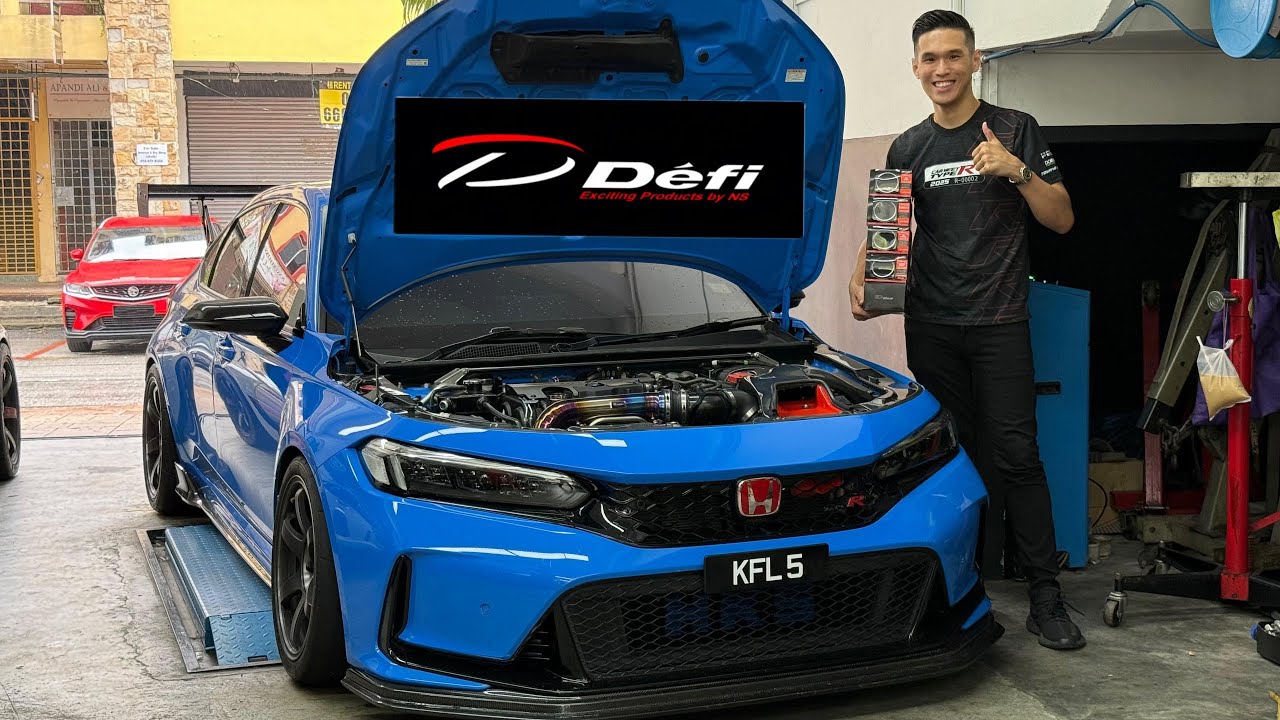 [VLOG]HONDA CIVIC TYPE R FL5 Install DEFI BF Advance Turbo Set Gauge Find Out Real Display Reading