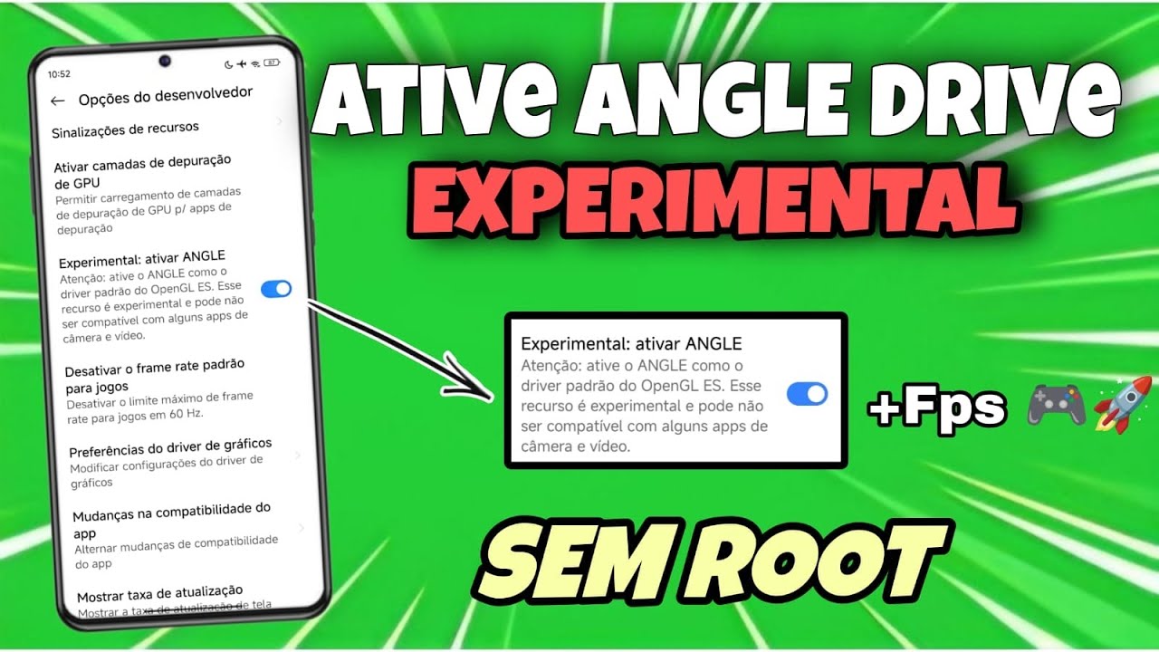 😱 BOMBA! Ative EXPERIMENTAL ANGLE Drive Sem Root..