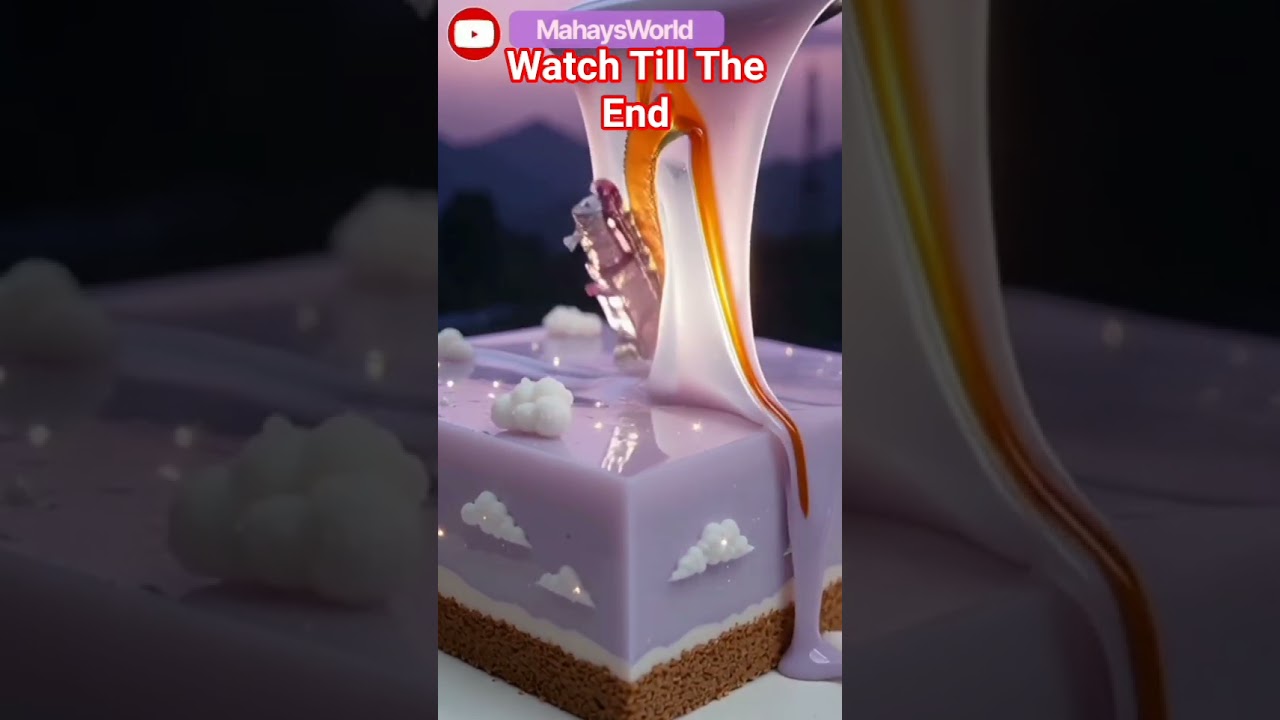 “Sky Train Journey Cake 🚆✨ | Satisfying ASMR Jelly Cake Cutting”