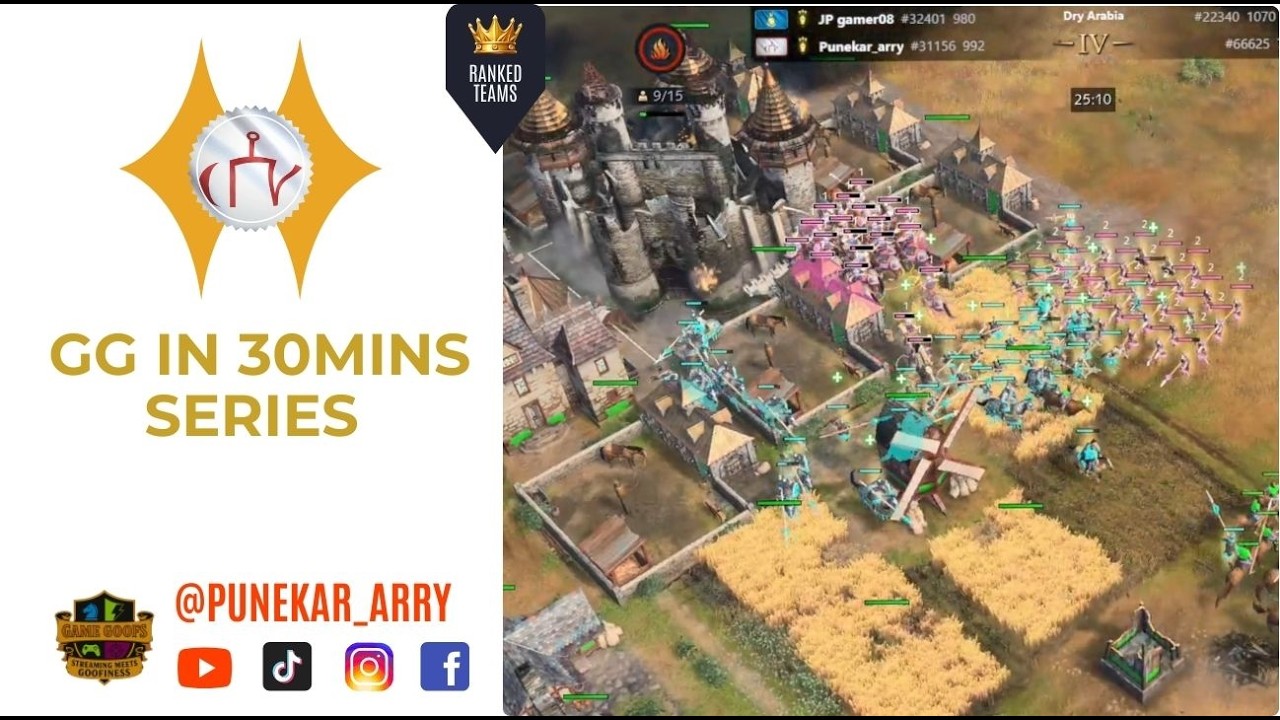 GG in 30 mins - Golden Horde mass spear rush vs French