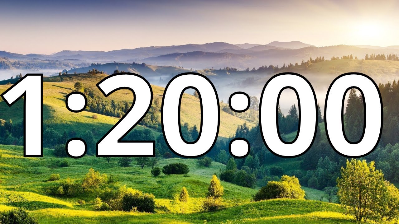 1 Hour 20 Minutes Countdown Timer With Alarm Sound At the End (Simple Beep)