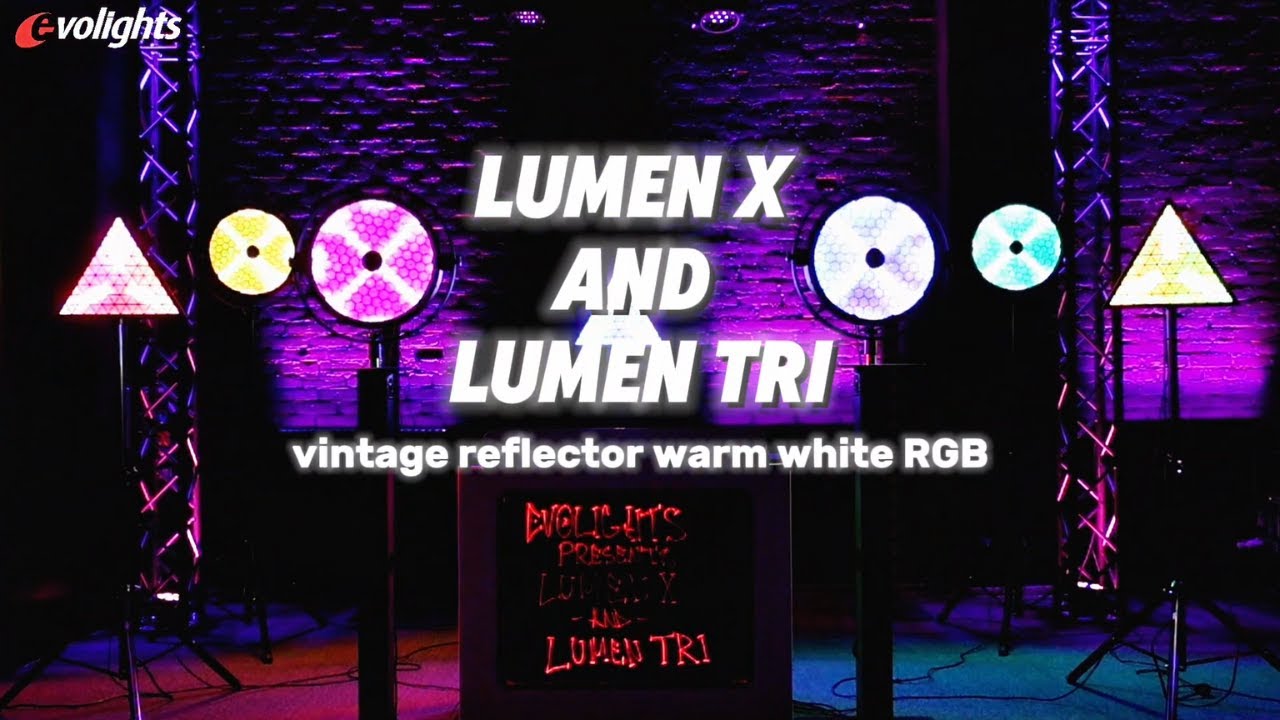 EVOLIGHTS - LUMEN TRI and LUMEN X retro reflektor RGB