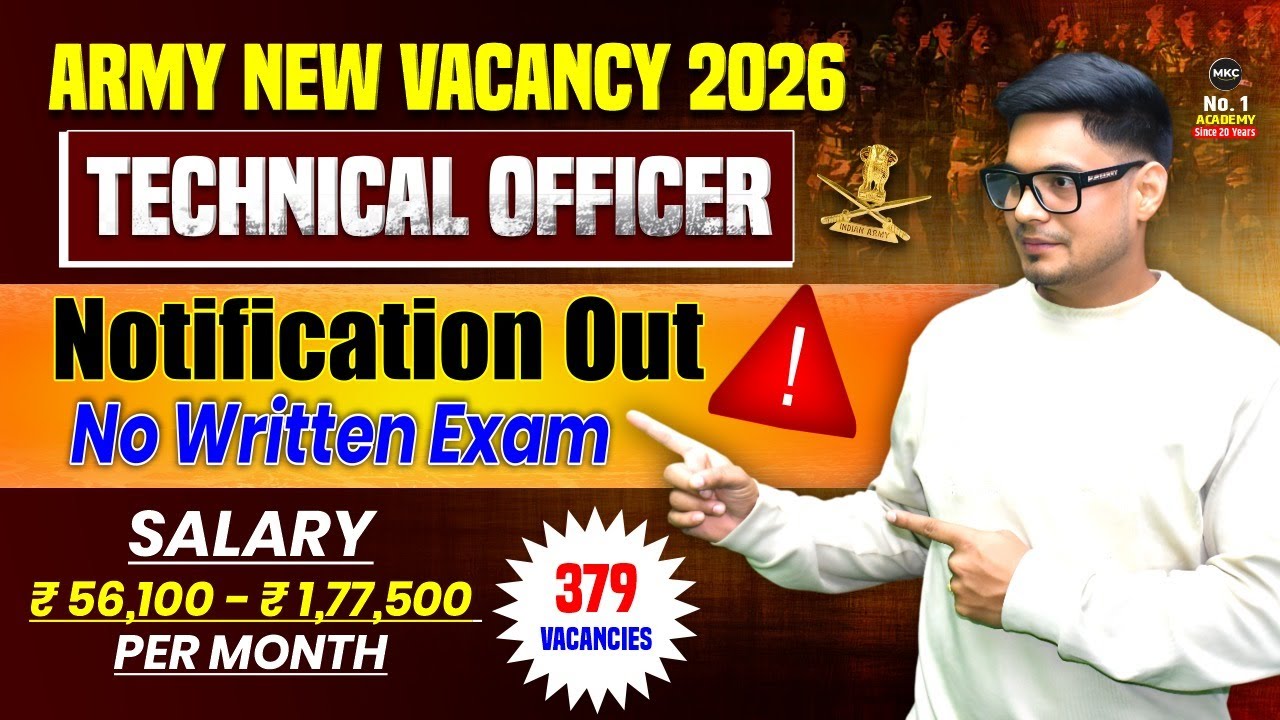 Army SSC Tech 67 Notification Out | No Exam , Direct Officer Post | 379 Vacancies | Complete Details
