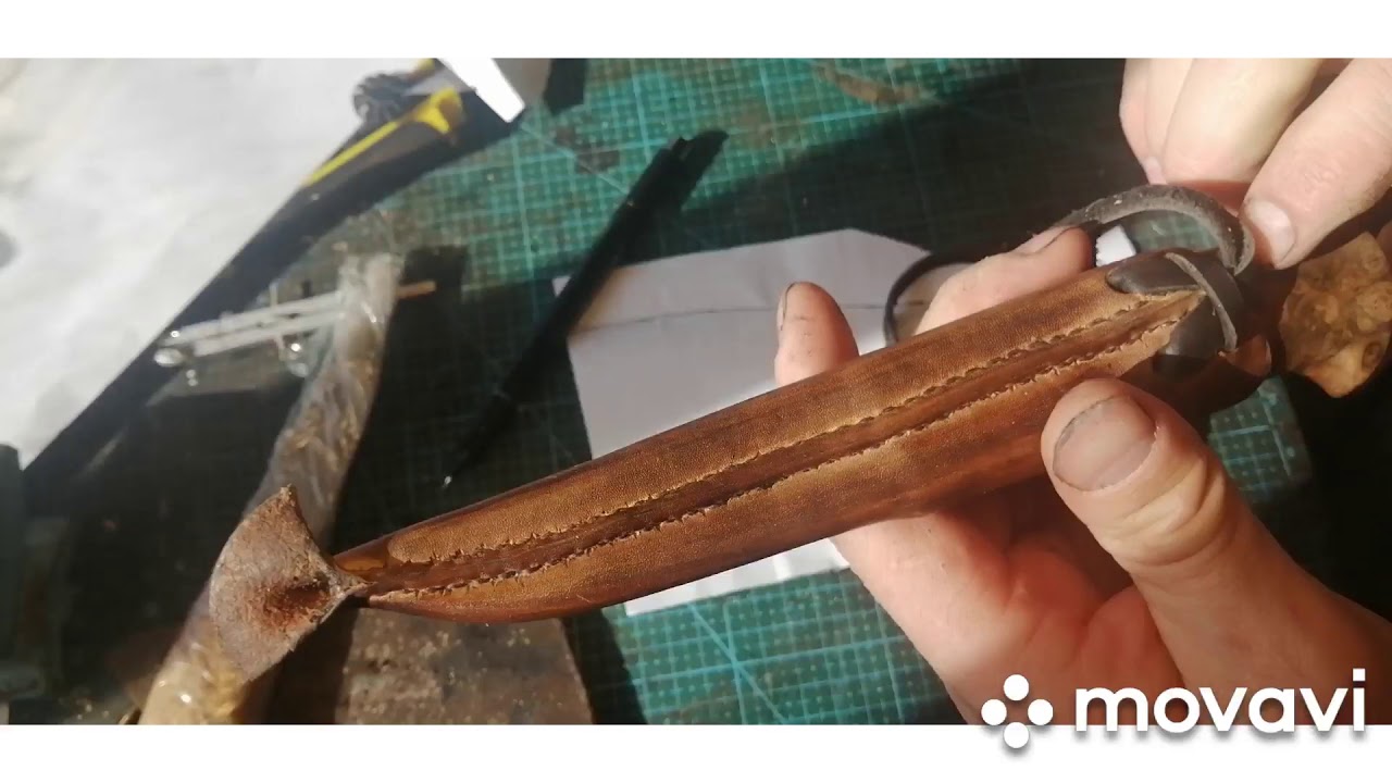 Мастер-класс по пошиву ножен финского типа из кожи РД.