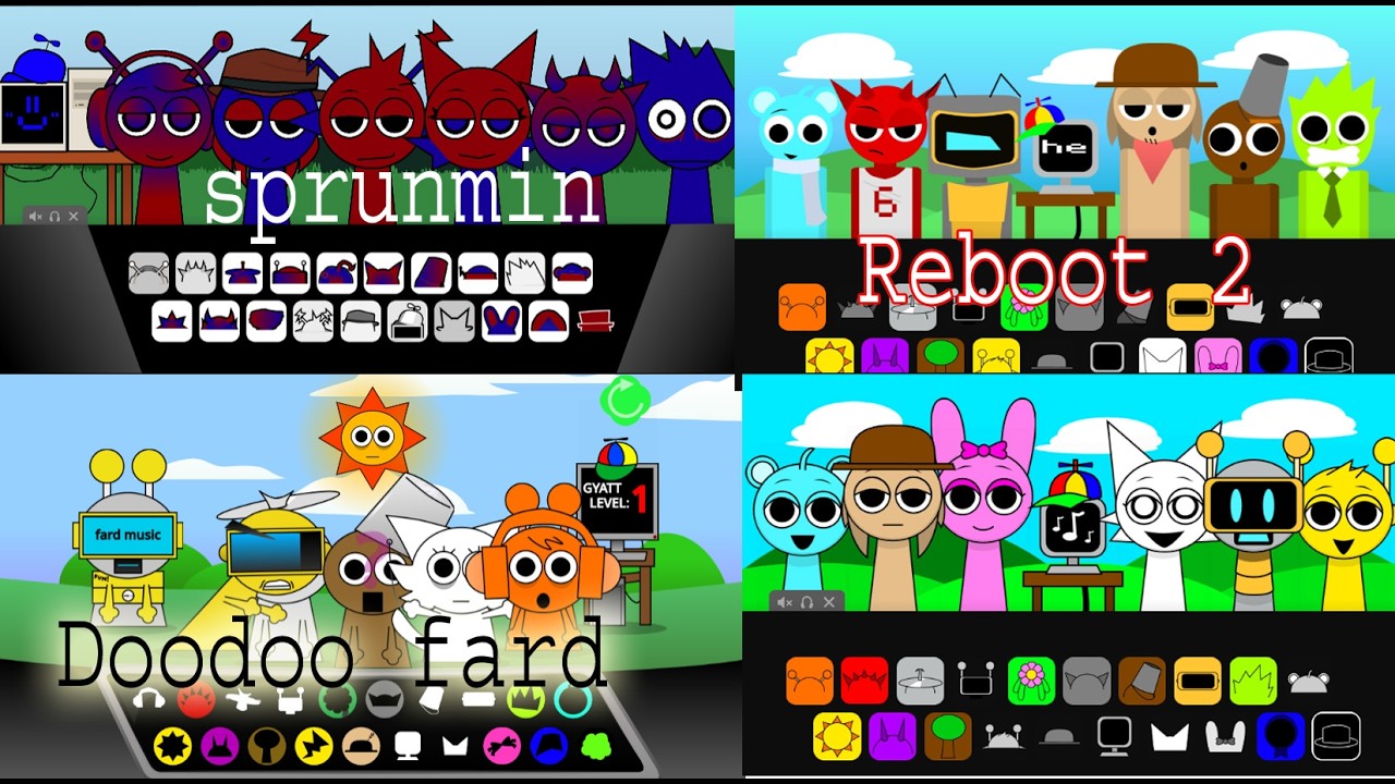 Sprunki Reboot 2 VS Sprunki Doodoo Fard VS Sprunki Sprunmin