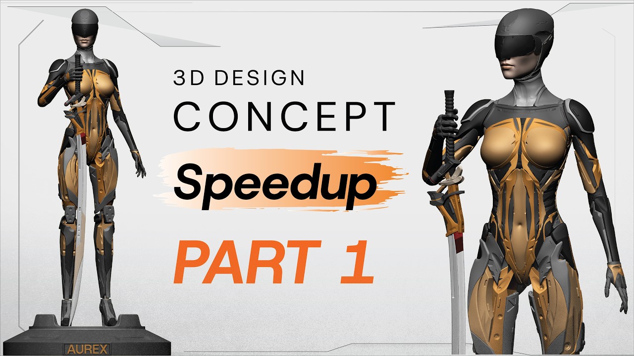 AUREX – Sci-Fi Warrior | ZBrush Character Concept Design/Sculpting Process (Part 1)