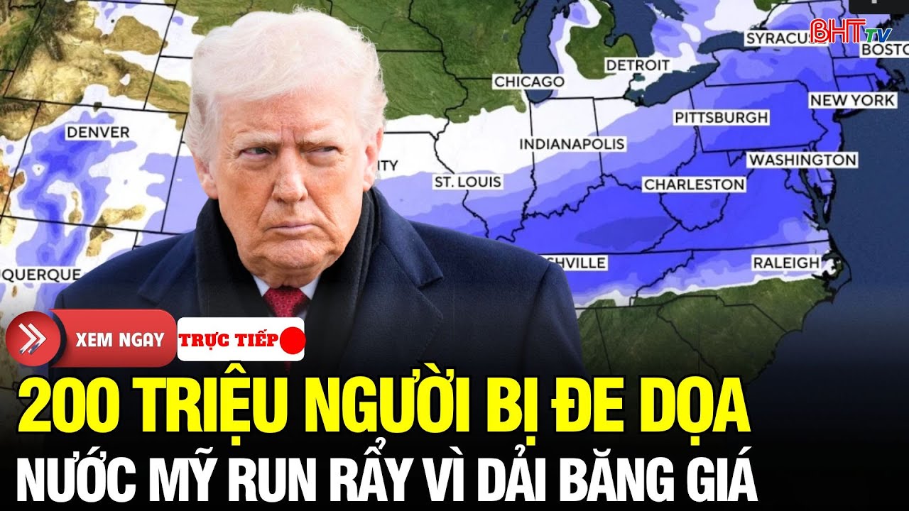 🔴Nước Mỹ 24H: 200 triệu người trong vùng nguy hiểm: Dải băng giá đang thử thách giới hạn nước Mỹ