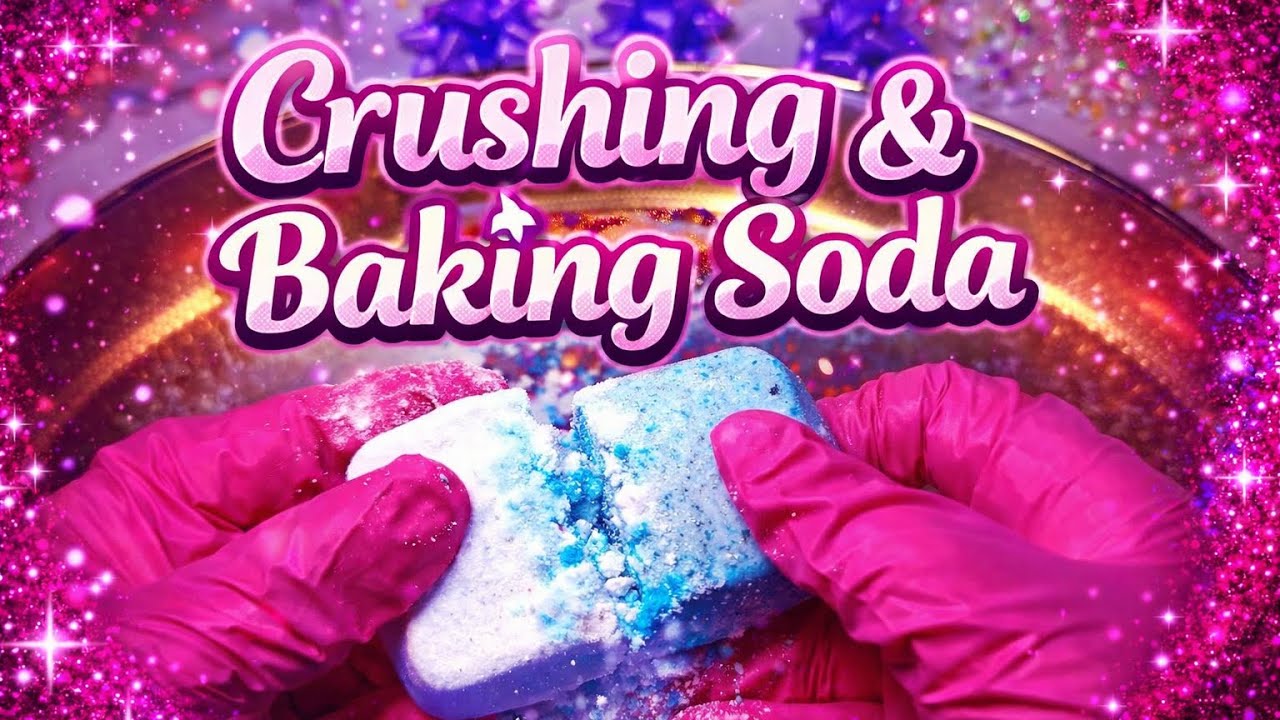Oddly Satisfying ASMR Experience | Crushing Colorful Baking Soda Bricks for your sleep 🧱💤