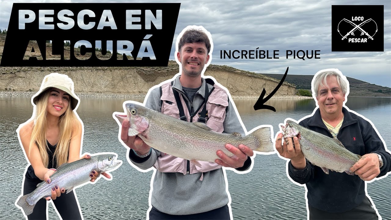 Pesca en embalse Alicurá - Increíble pique 