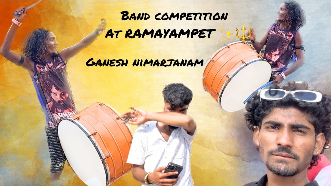 #ganesh #nimarjanam #band #competition At #Ramayampet #vlog