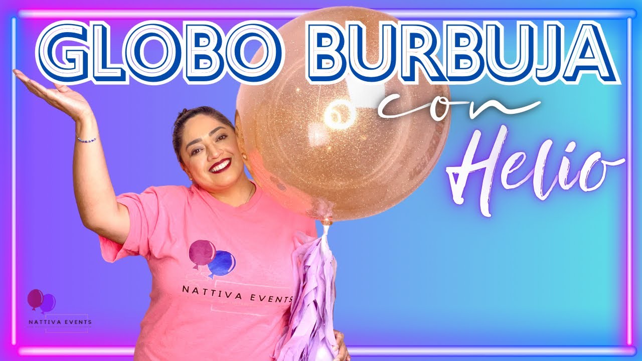 Globo burbuja con helio, confeti y guirnalda de papel🎈 Bubble balloon with helium ‼️