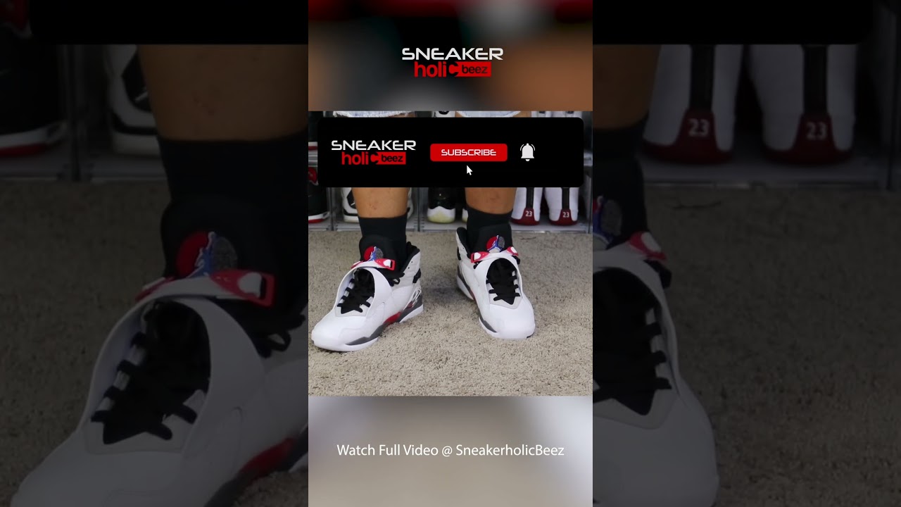 Air Jordan 8 Bugs Bunny Lace Swap & On Feet Look | Black Laces