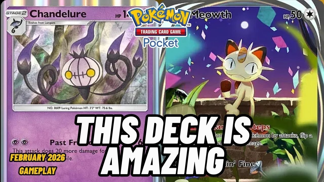 Spirit Burn! CHANDELURE & MEOWTH Incinerate the Competition! | Pokemon TCG Pocket